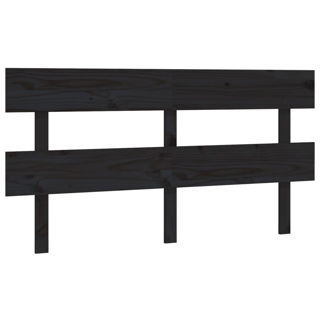 vidaXL Bed Headboard Black 154x3x81 cm Solid Wood Pine