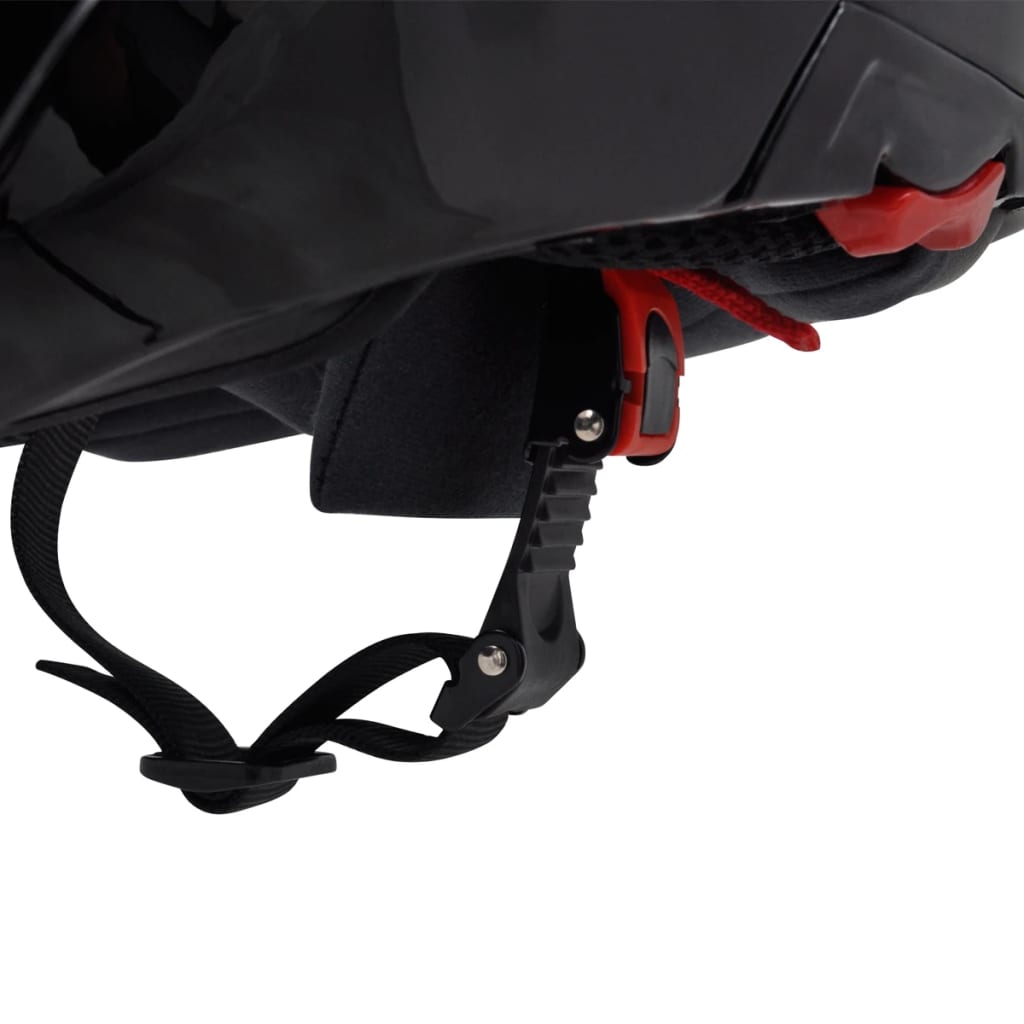 Motor Helmet Black M Double Folding Visor