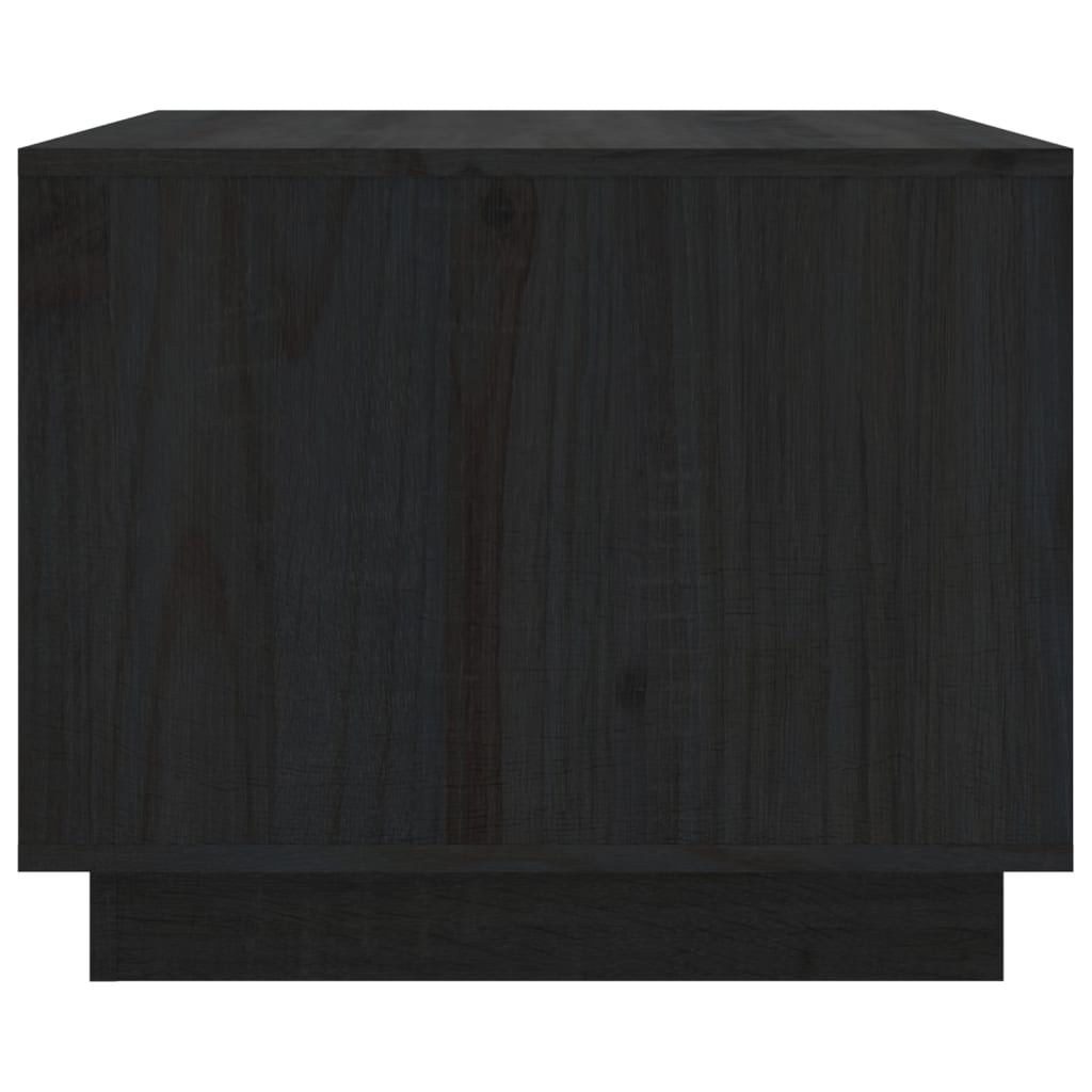 vidaXL Coffee Table Black 80x50x40 cm Solid Wood Pine