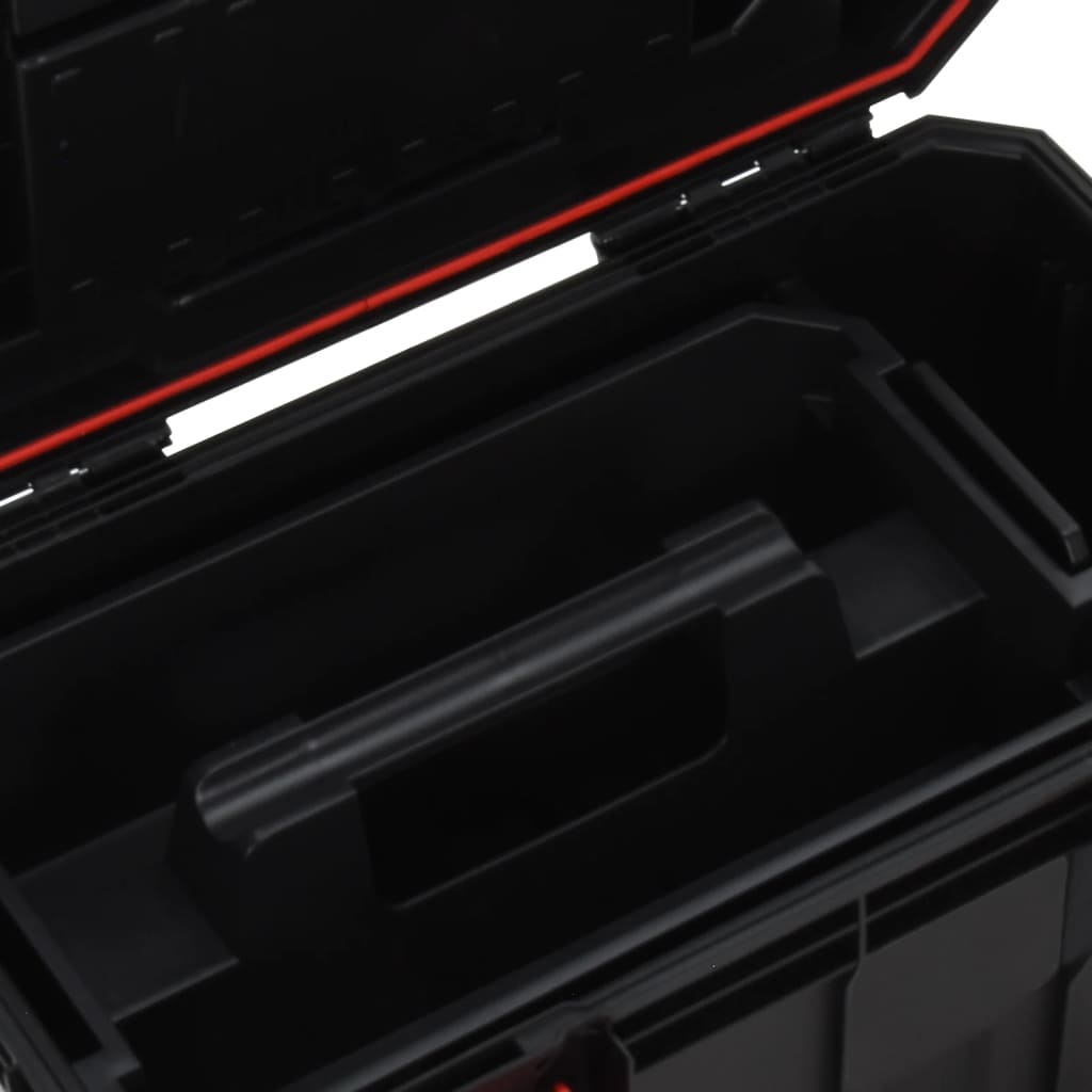 vidaXL Tool Box Black and Red 45x28x26.5 cm