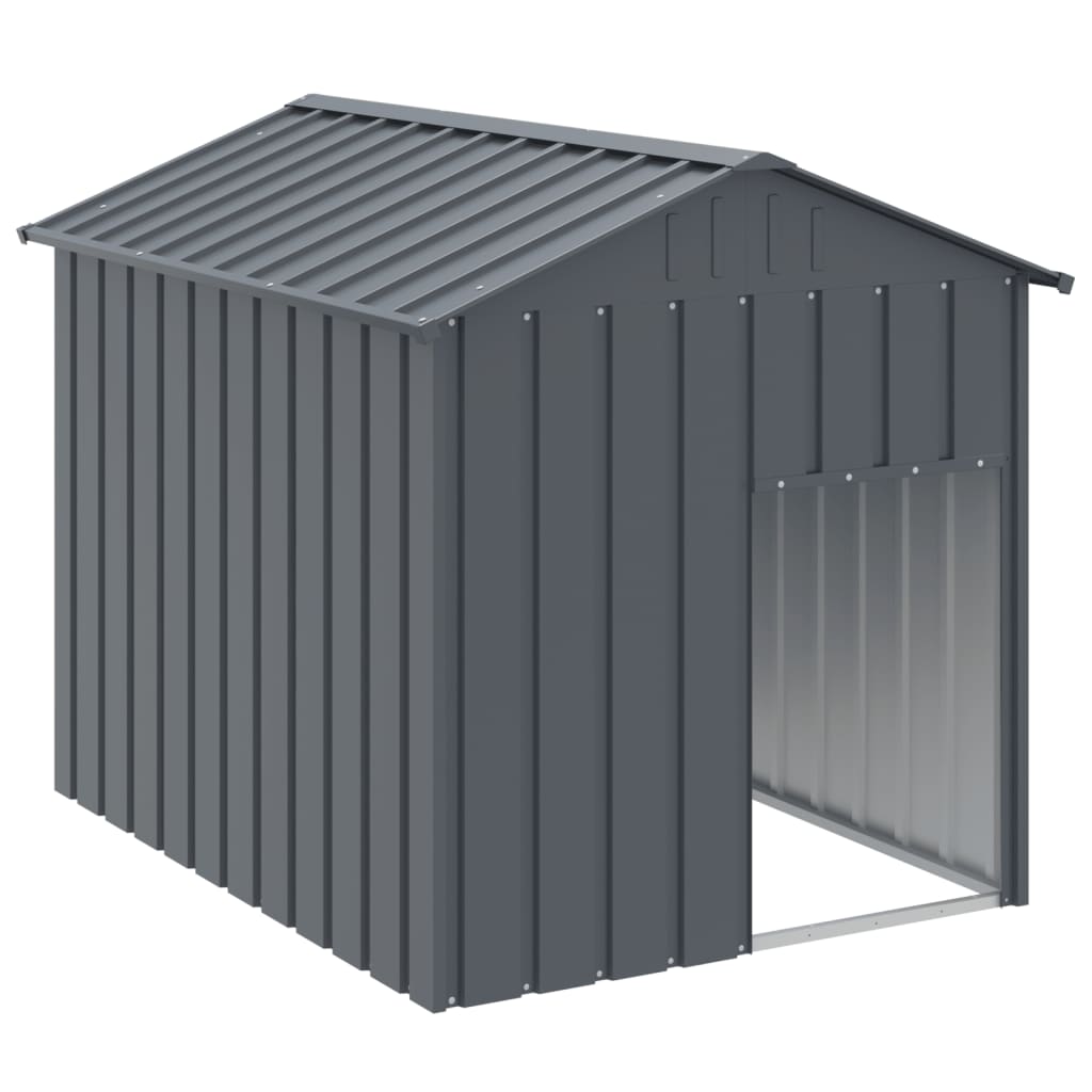 vidaXL Dog House with Roof Anthracite 117x153x123 cm Galvanised Steel