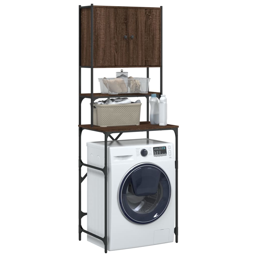 vidaXL Washing Machine Cabinet Brown Oak 68x48.5x194 cm