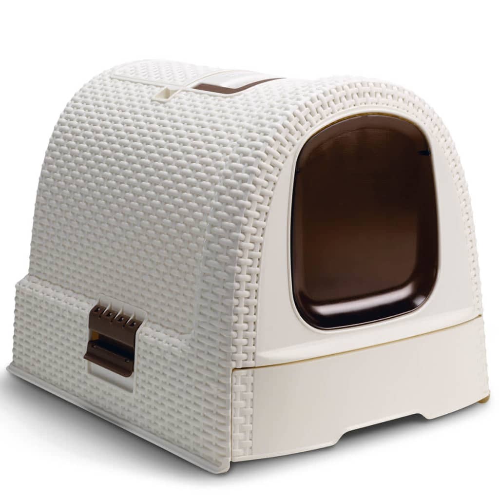 Curver Hooded Cat Litter Box 51x38.5x39.5 cm White 400462 vidaXL