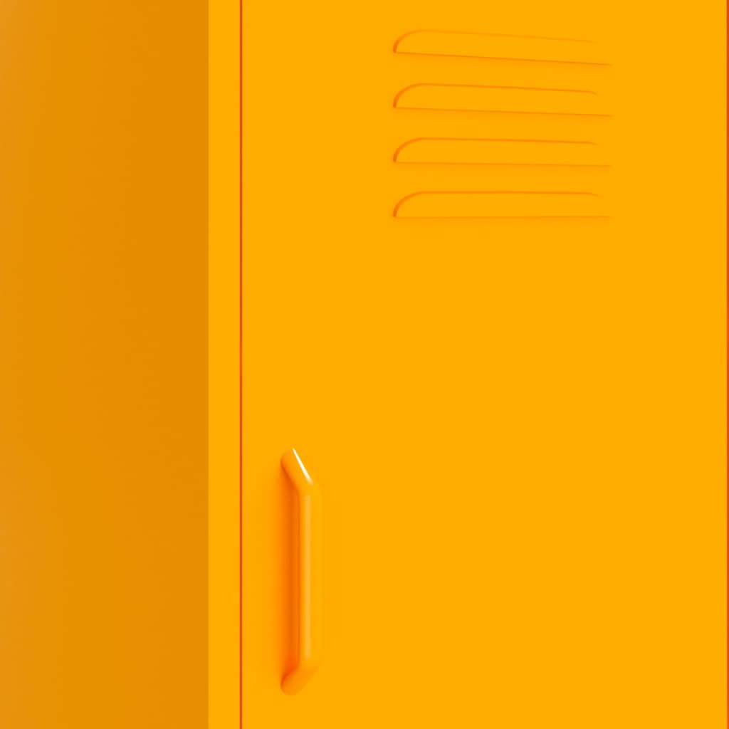 vidaXL Storage Cabinet Mustard Yellow 42.5x35x101.5 cm Steel