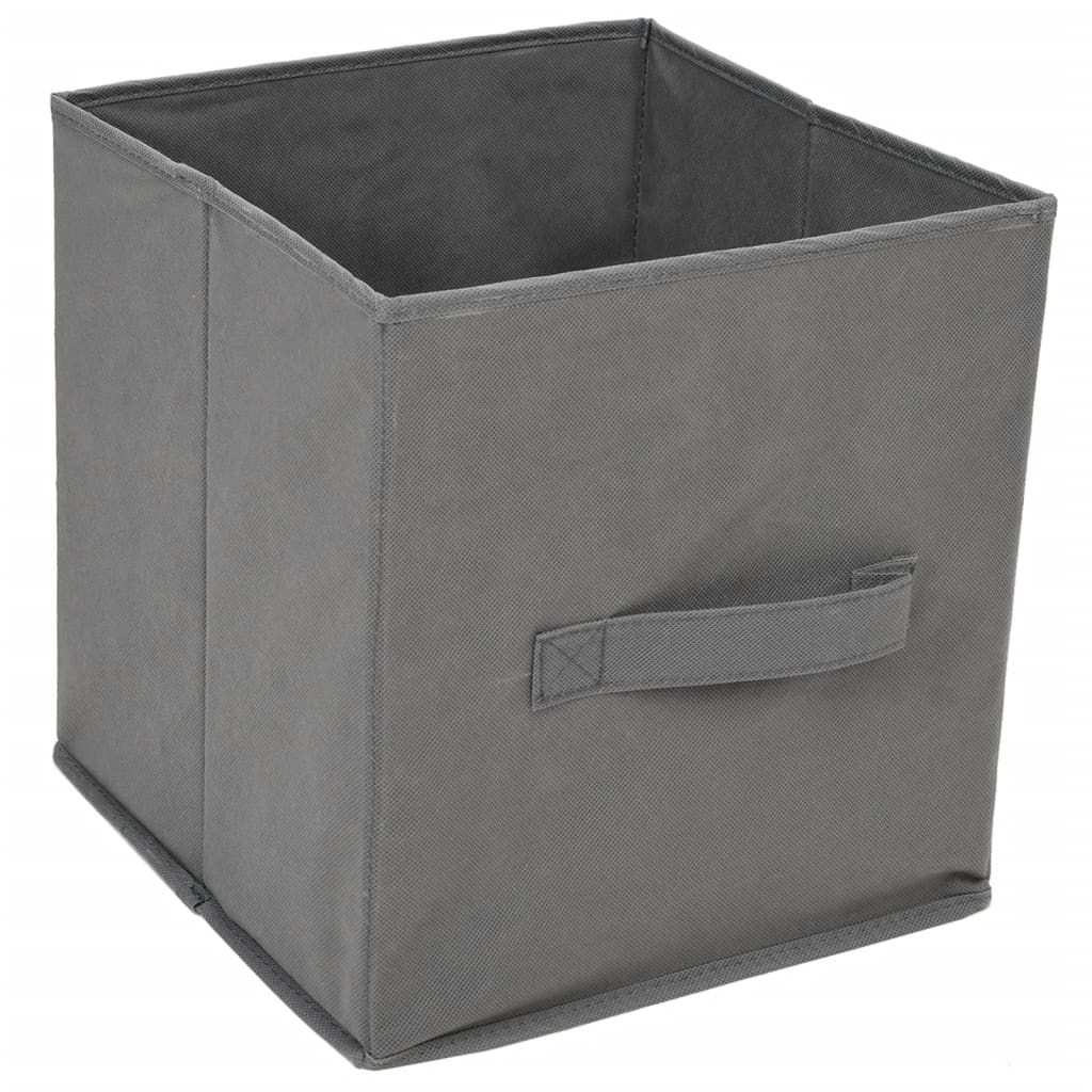 vidaXL Storage Cabinet with 4 Fabric Baskets Grey 63x30x71 cm Steel