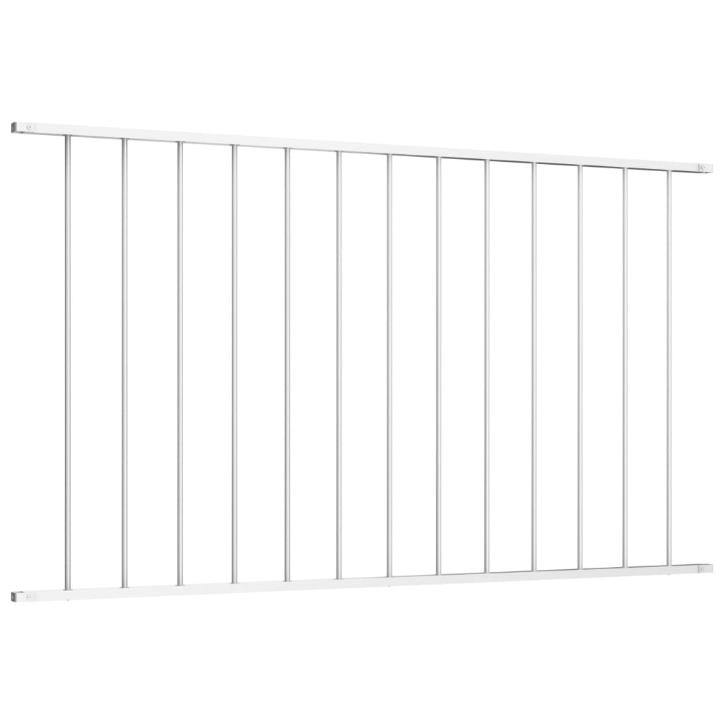 vidaXL Fence Panel Powder-coated Steel 1.7x1.25 m White