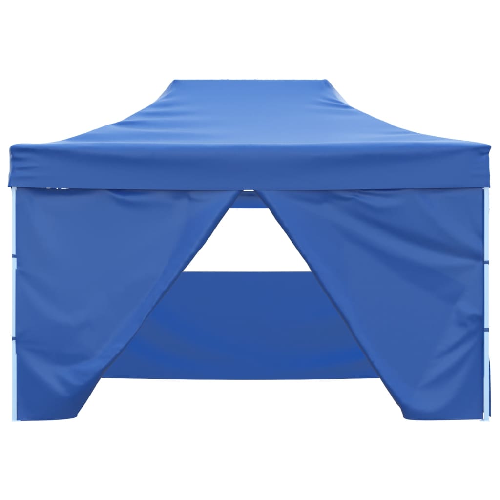 vidaXL Foldable Tent Pop-Up with 4 Side Walls 3x4.5 m Blue