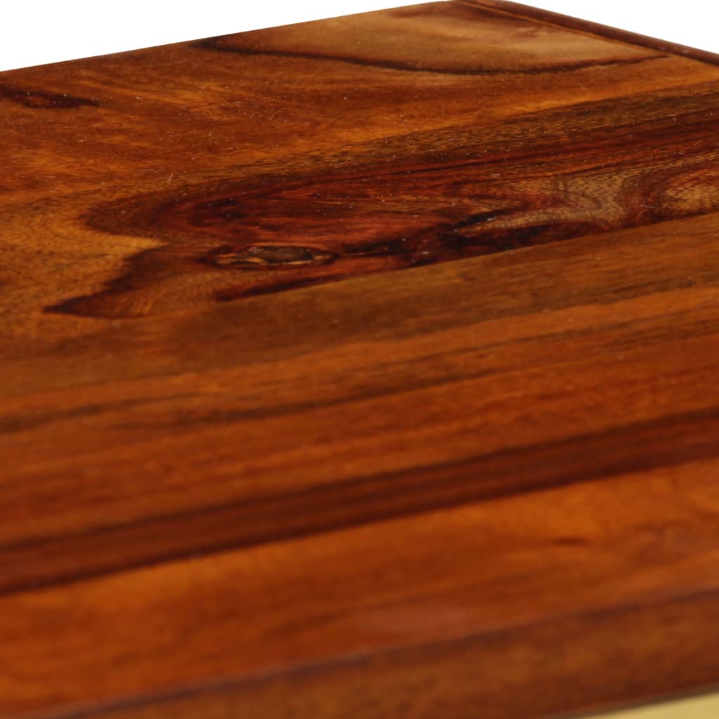 vidaXL Sideboard Solid Sheesham Wood with Golden Print 90x30x77 cm