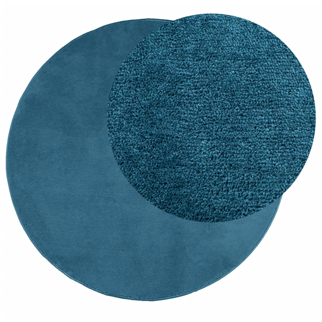 vidaXL Rug OVIEDO Short Pile Turquoise Ø 280 cm