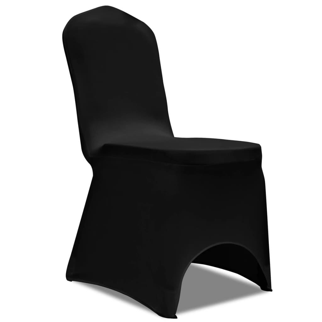 vidaXL Chair Cover Stretch Black 30 pcs