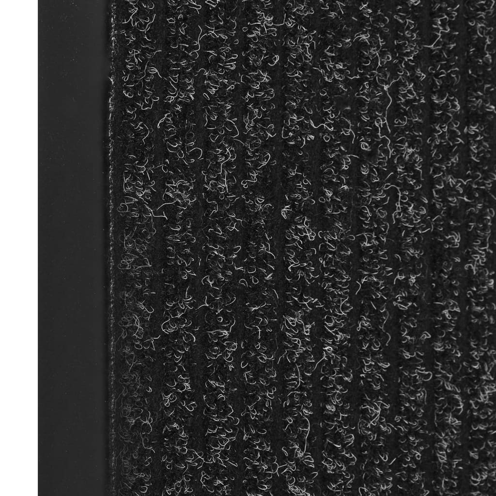 vidaXL Doormat Striped Anthracite 60x80 cm