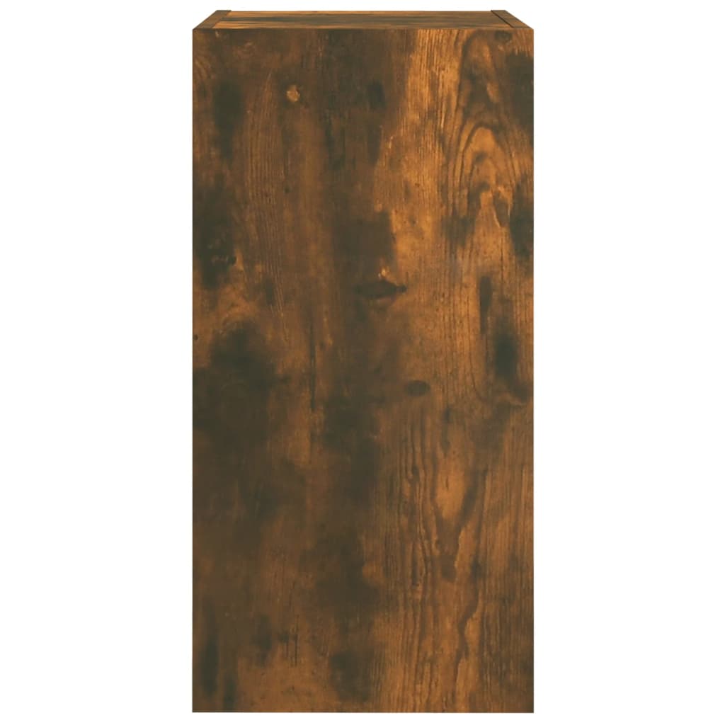 vidaXL TV Cabinet Smoked Oak 30.5x30x60 cm Engineered Wood