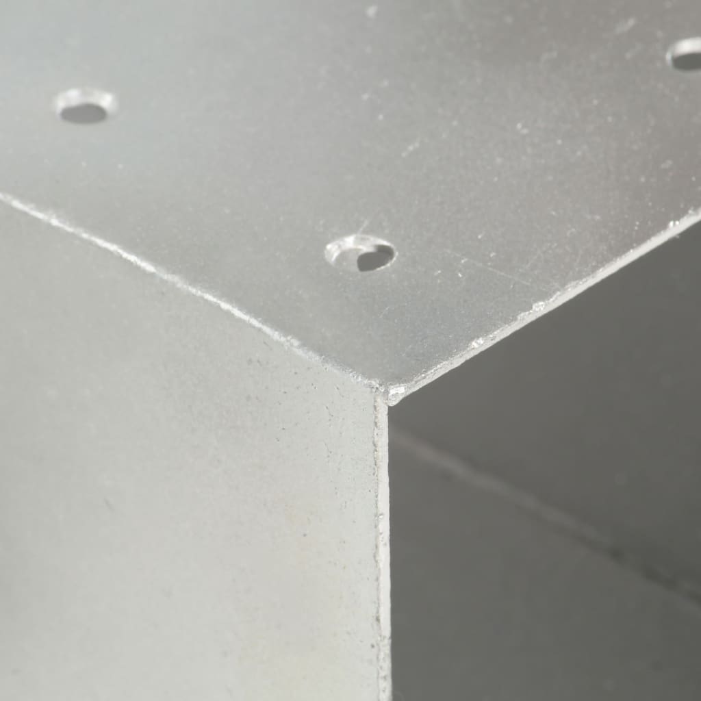 vidaXL Post Connector X Shape Galvanised Metal 101x101 mm