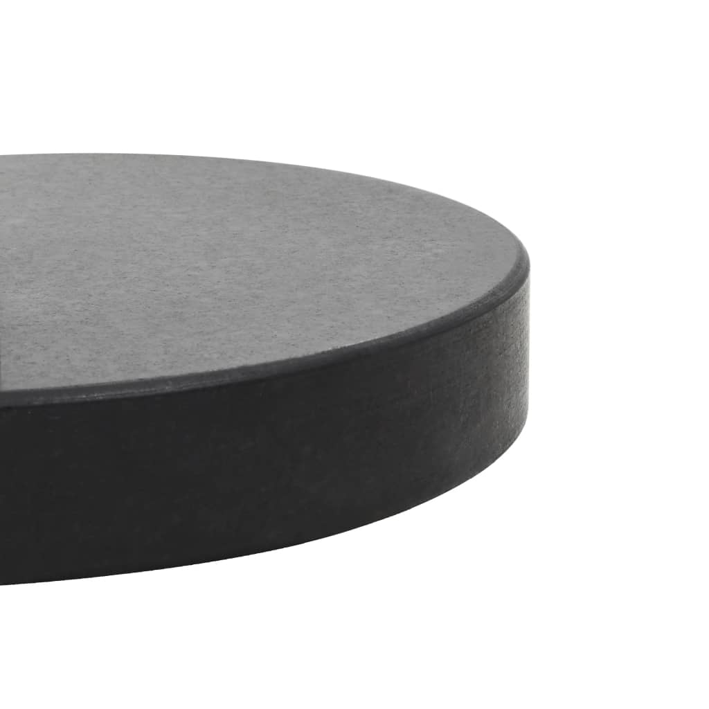 vidaXL Parasol Base Granite 28.5 kg Round Black