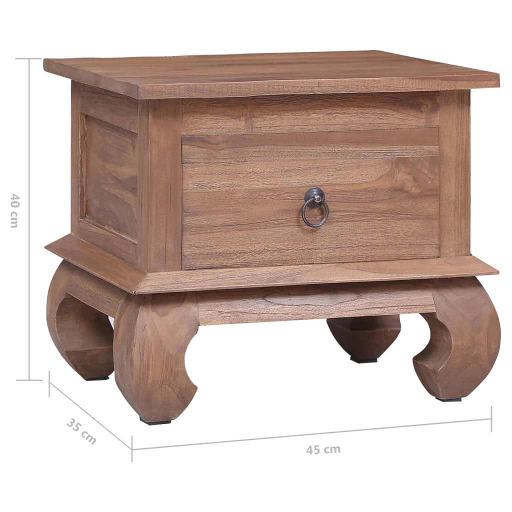 vidaXL Bedside Cabinet 45x35x40 cm Solid Teak Wood