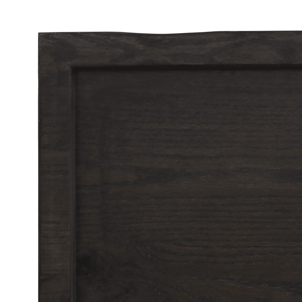 vidaXL Table Top Dark Brown 60x40x(2-6) cm Treated Solid Wood Oak