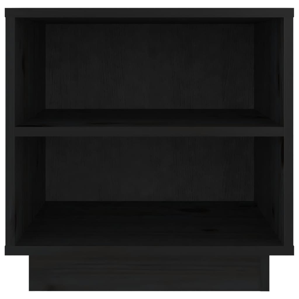 vidaXL Bedside Cabinet Black 40x34x40 cm Solid Wood Pine