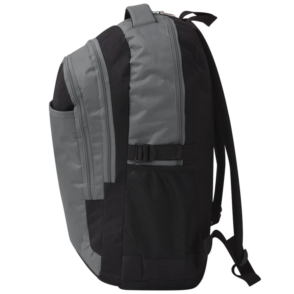 vidaXL School Backpack 40 L Black and Grey