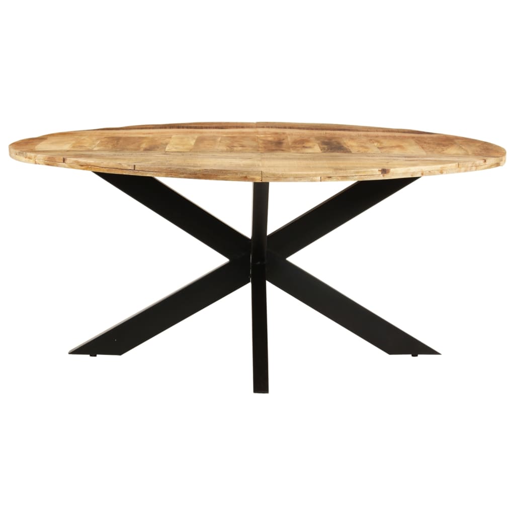 vidaXL Dining Table Round 175x75 cm Rough Mango Wood
