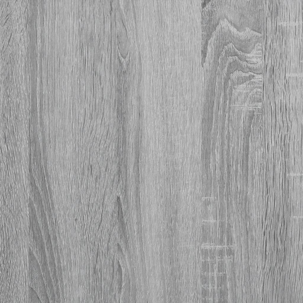 vidaXL Bookcase Grey Sonoma 100x26x180 cm Engineered Wood and Metal
