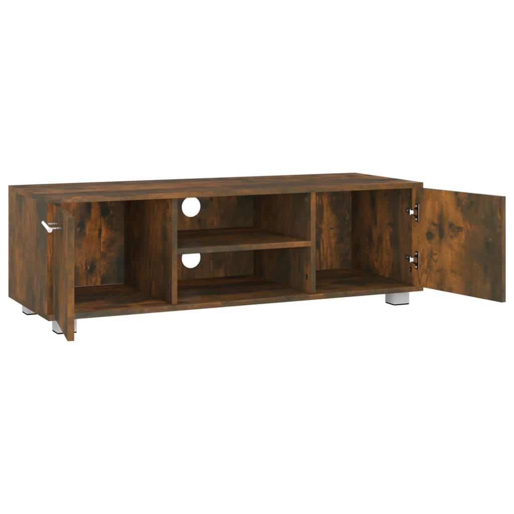 vidaXL TV Cabinet Smoked Oak 110x40x35 cm Engineered Wood