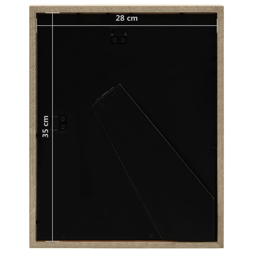 vidaXL 3D Box Photo Frames 3 pcs Dark Wood 28x35cm for 4x