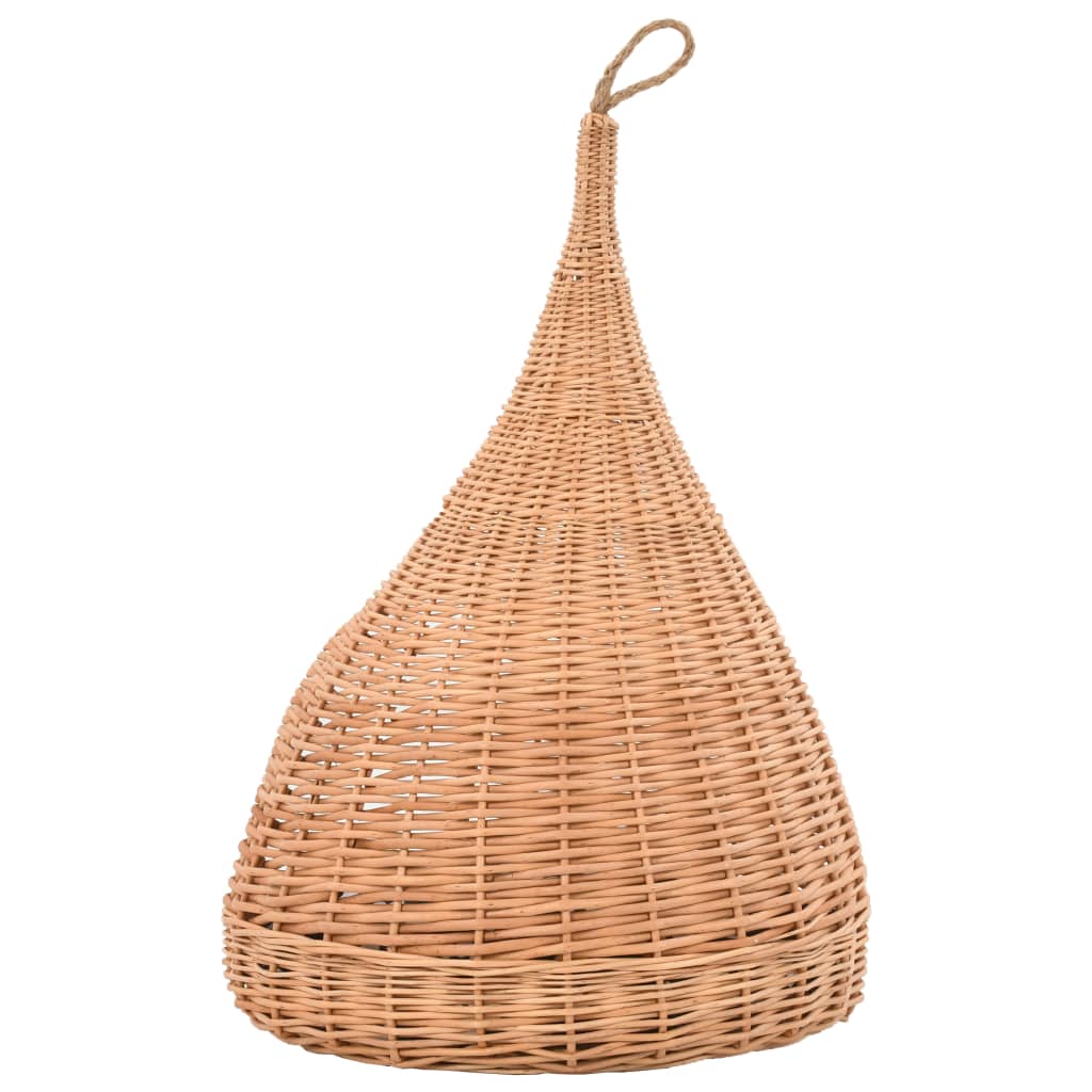 vidaXL Cat House with Cushion 40x60 cm Natural Willow Teepee