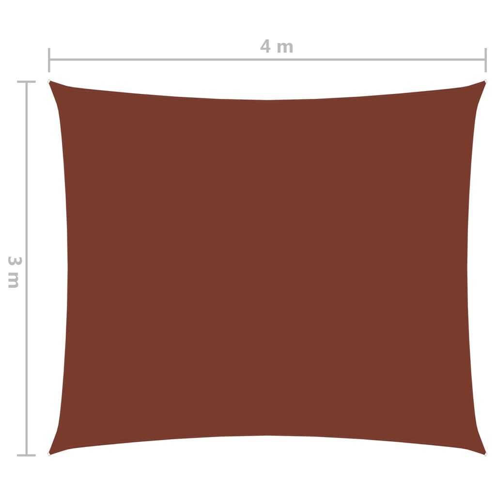 vidaXL Sunshade Sail Oxford Fabric Rectangular 3x4 m Terracotta
