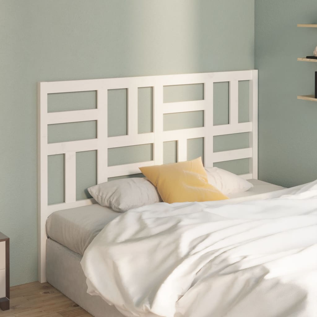 vidaXL Bed Headboard White 156x4x104 cm Solid Wood Pine