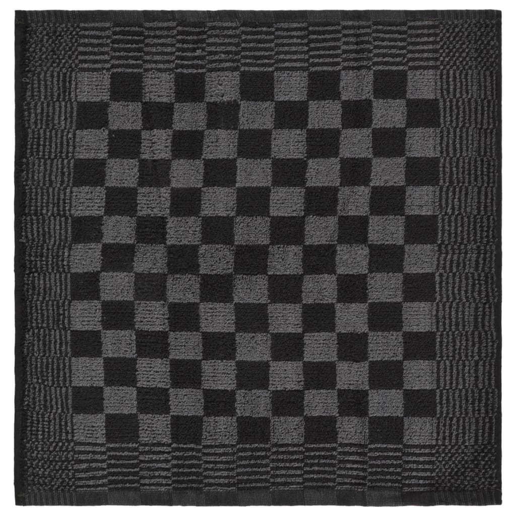 vidaXL 20 Piece Towel Set Black and Grey Cotton