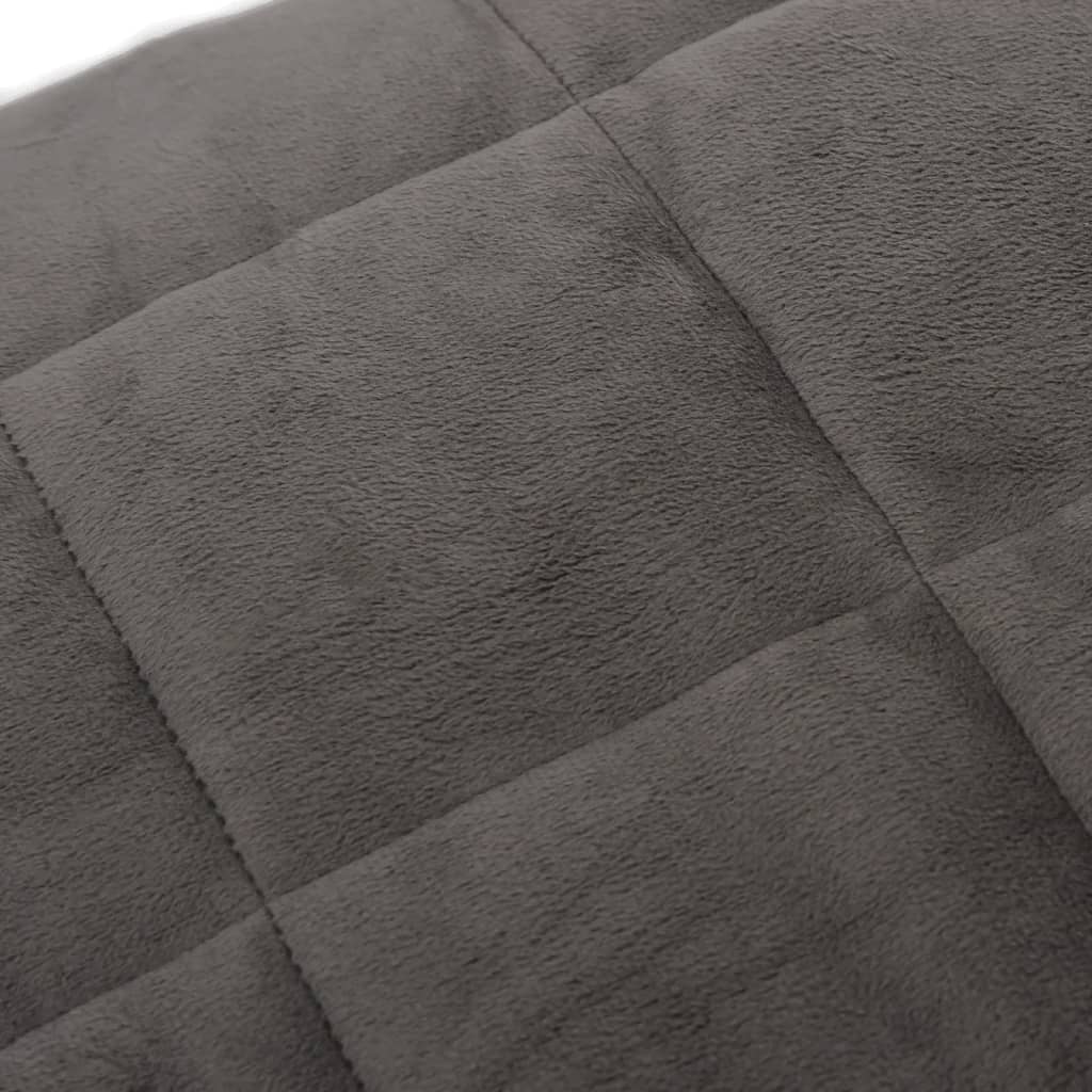 vidaXL Weighted Blanket Grey 220x235 cm King 15 kg Fabric