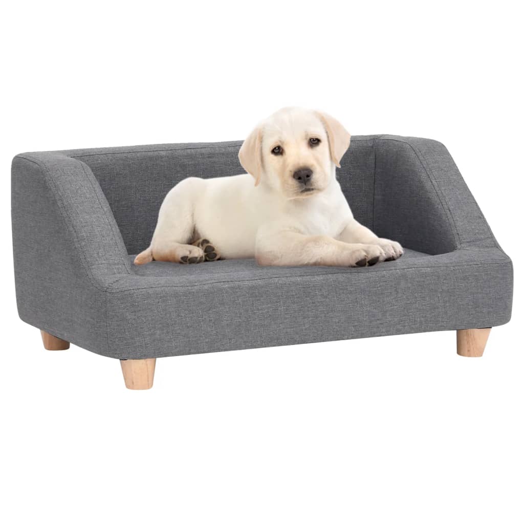 vidaXL Dog Sofa Grey 95x63x39 cm Linen