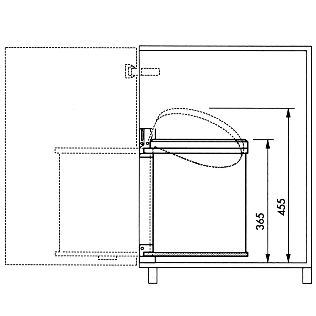 Hailo Cupboard Bin Compact-Box Size M 15 L Stainless Steel 3555-101