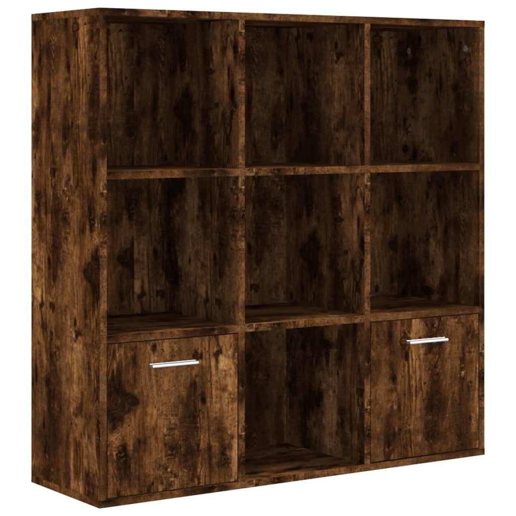 vidaXL Book Cabinet Smoked Oak 98x30x98 cm