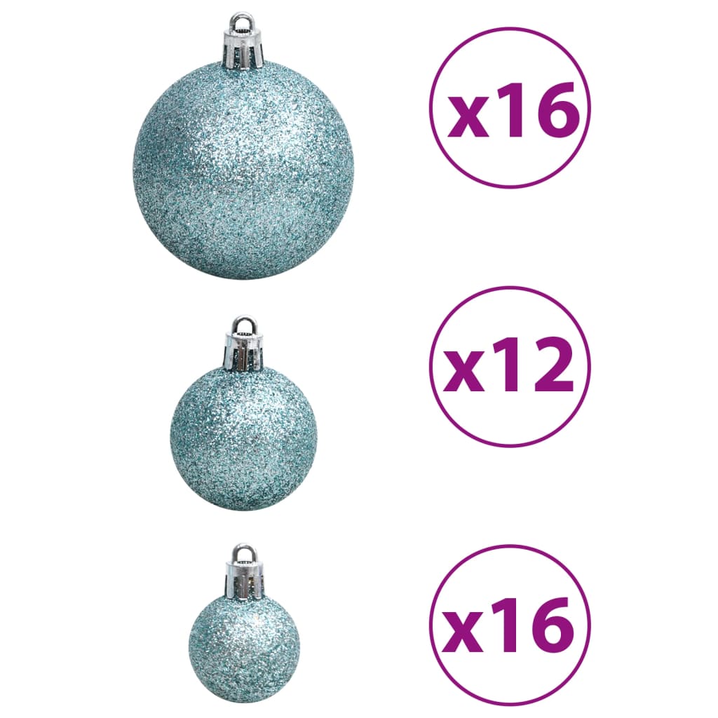 vidaXL Christmas Baubles 100 pcs Turquoise 3 / 4 / 6 cm