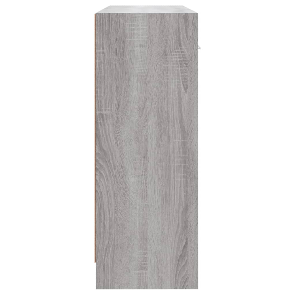 vidaXL Sideboard Grey Sonoma 91x28x75 cm Engineered Wood