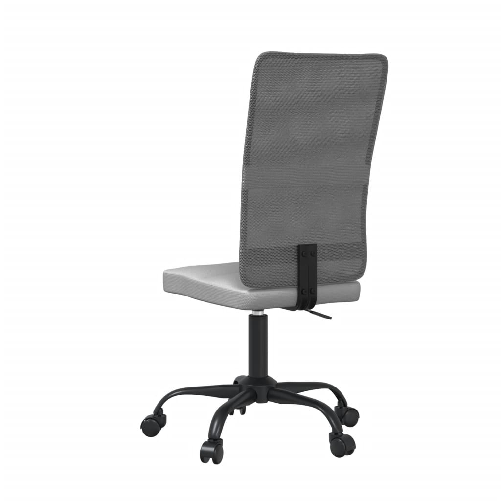 vidaXL Office Chair Height Adjustable Grey Mesh Fabric