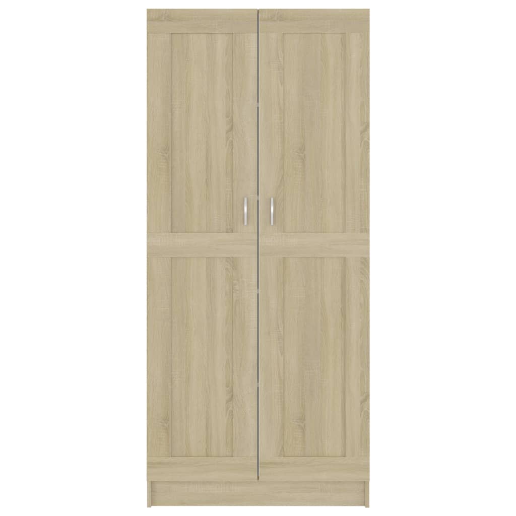 vidaXL Book Cabinet Sonoma Oak 82.5x30.5x185.5 cm Engineered Wood