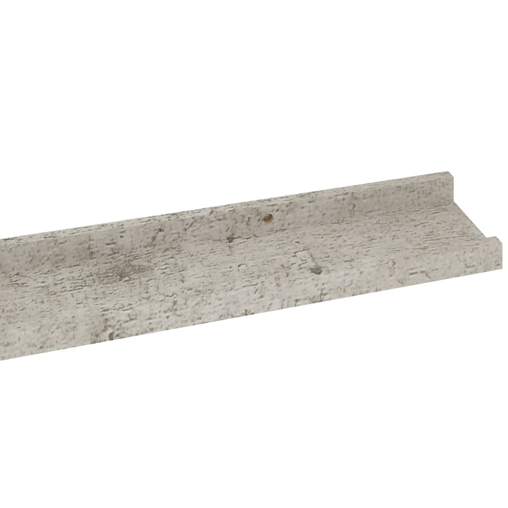 vidaXL Wall Shelves 2 pcs Concrete Grey 115x9x3 cm