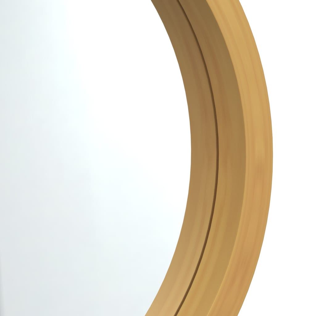 vidaXL Wall Mirror with Strap Gold Ø 45 cm