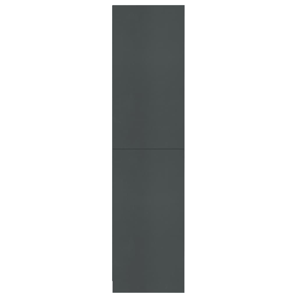 vidaXL Wardrobe Grey 100x50x200 cm Engineered Wood