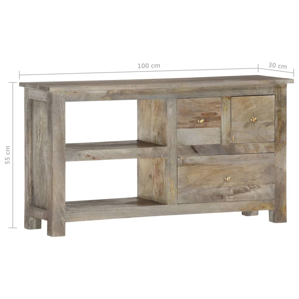 vidaXL TV Cabinet 100x30x55 cm Solid Mango Wood