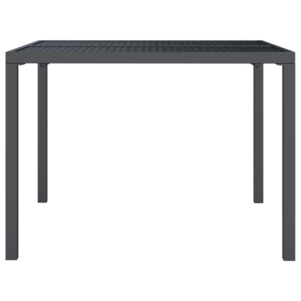 vidaXL Garden Table Anthracite 100x100x72 cm Steel vidaXL.co.uk