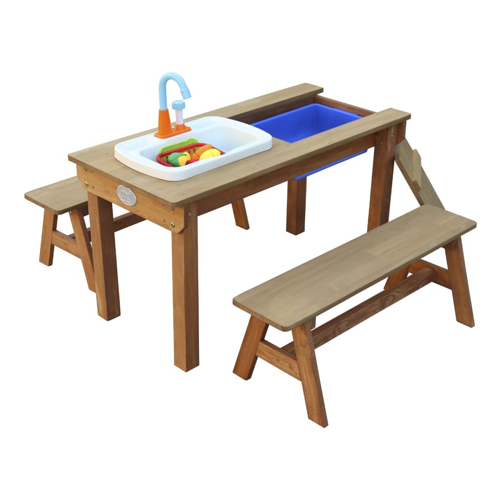 AXI Sand and Water Picnic Table Dennis with Play Kitchen and Benches