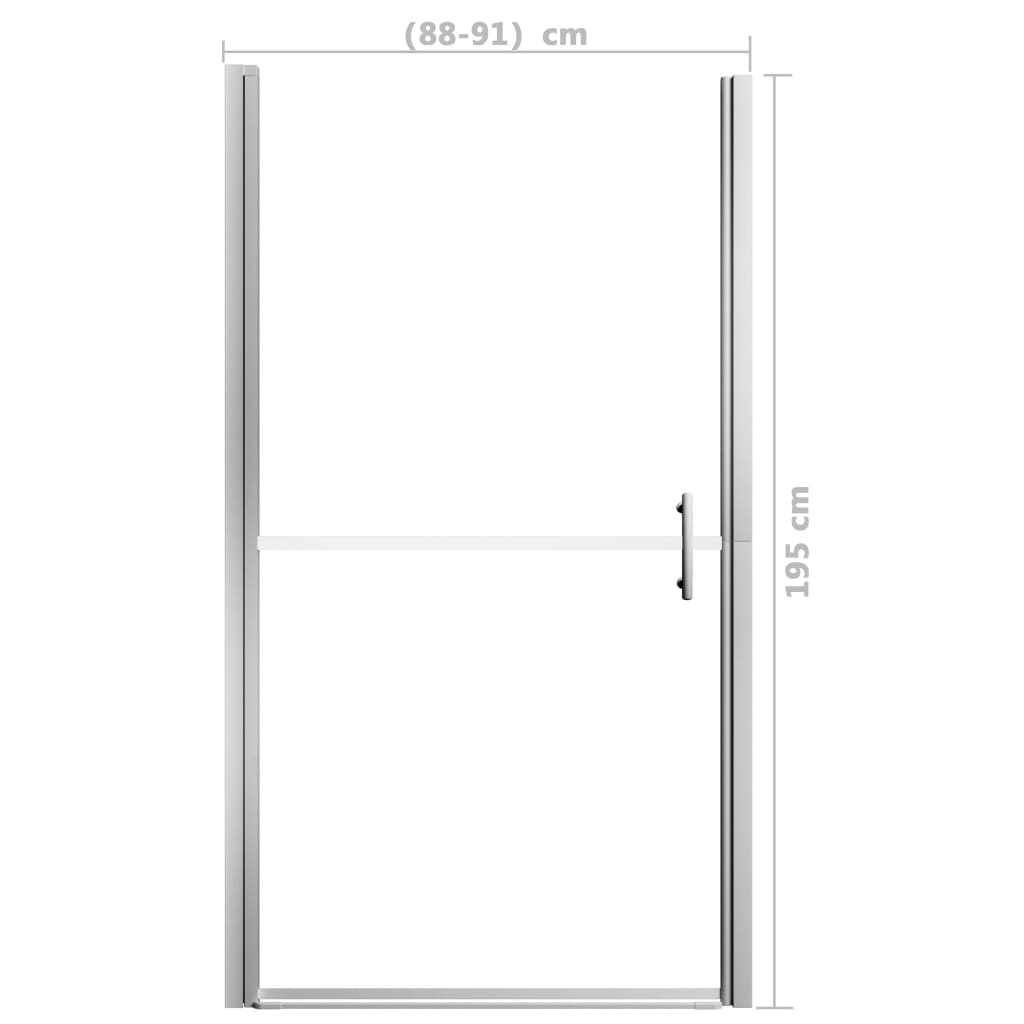 vidaXL Shower Door Frost Tempered Glass 91x195 cm