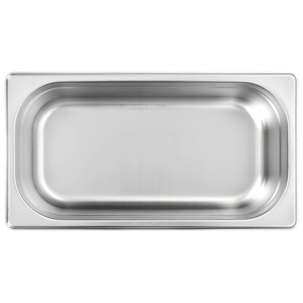 vidaXL Gastronorm Containers 8 pcs GN 1/3 100 mm Stainless Steel