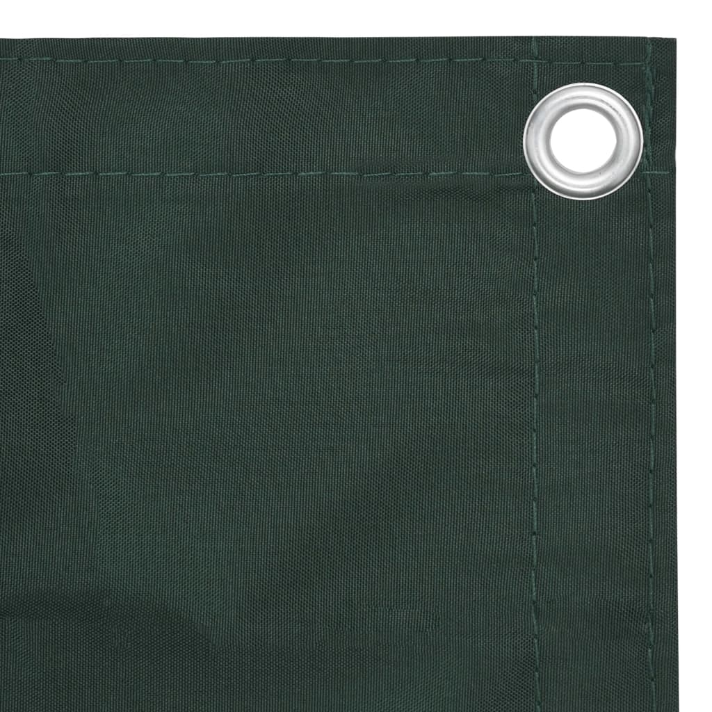 vidaXL Balcony Screen Dark Green 90x400 cm Oxford Fabric