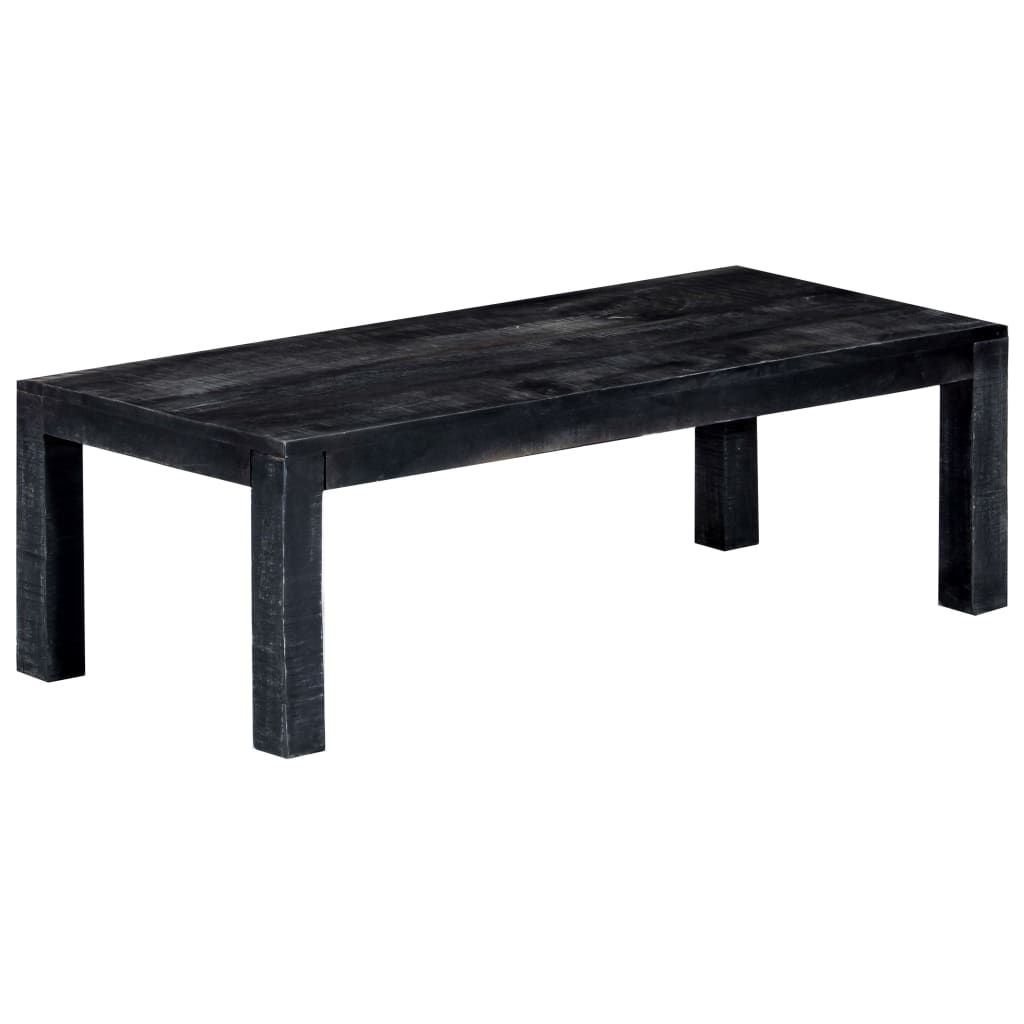 vidaXL Coffee Table Black 110x50x35 cm Solid Mango Wood