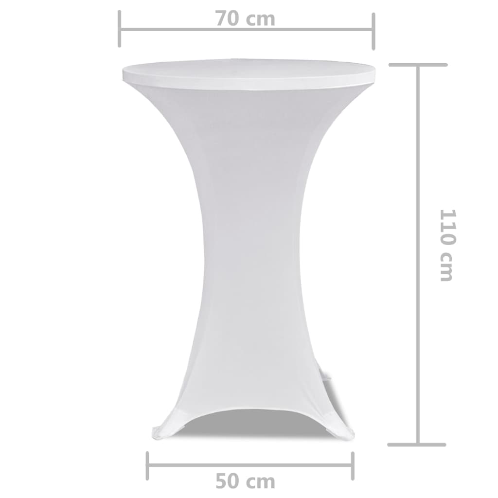 Standing Table Cover Ø70cm White Stretch 2 pcs