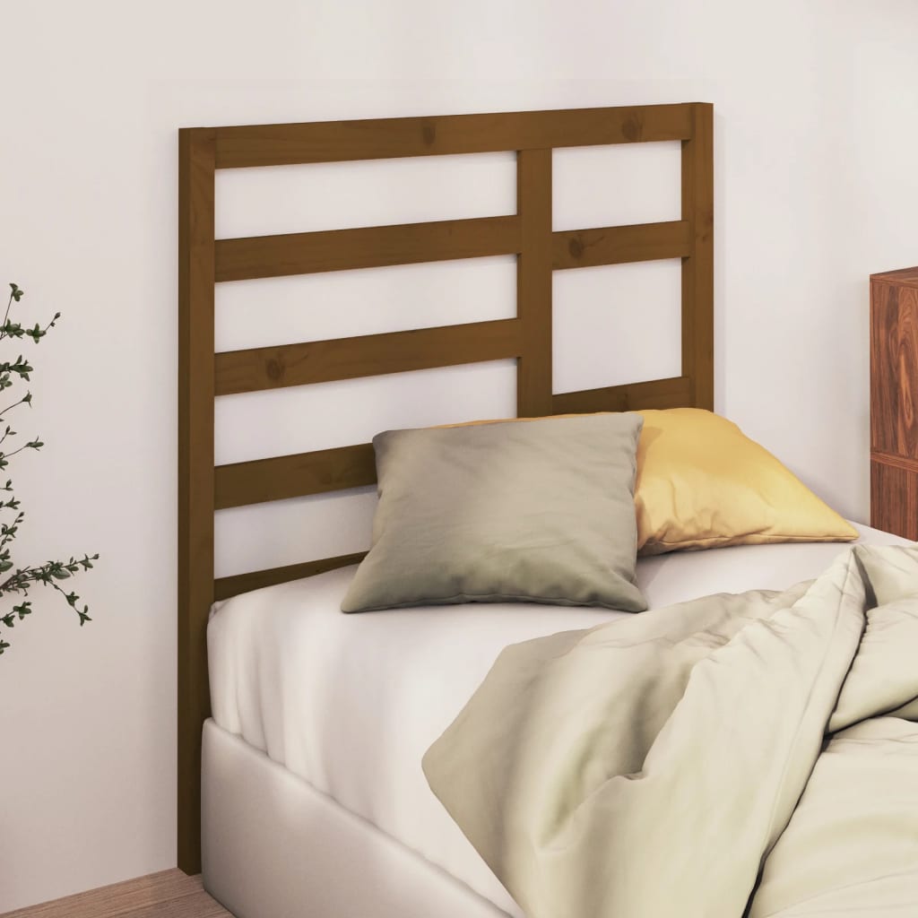 vidaXL Bed Headboard Honey Brown 81x4x104 cm Solid Wood Pine